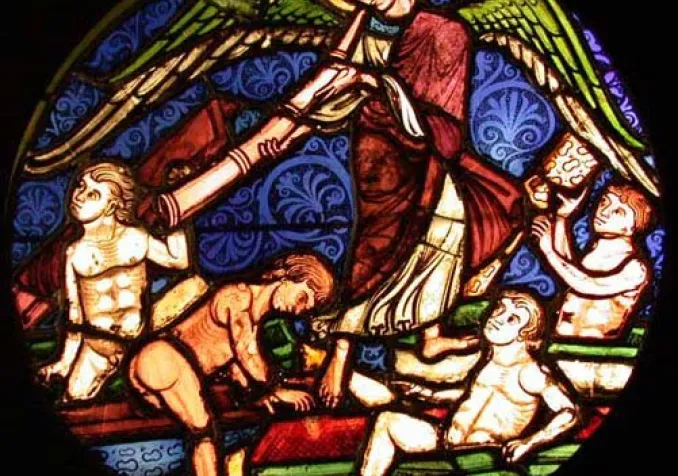 Vitrail de la résurrection des morts Ste Chapelle