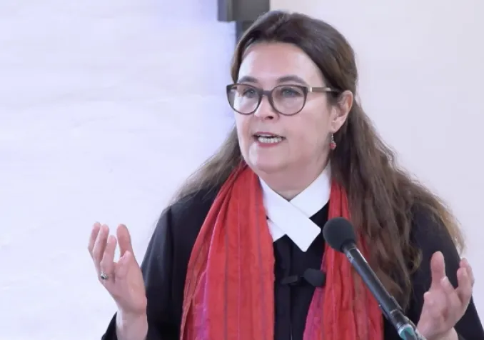 Liliane Gujer, pasteure à Bévilard. Culte radio filmé du 26 mars 2023. (©DR)