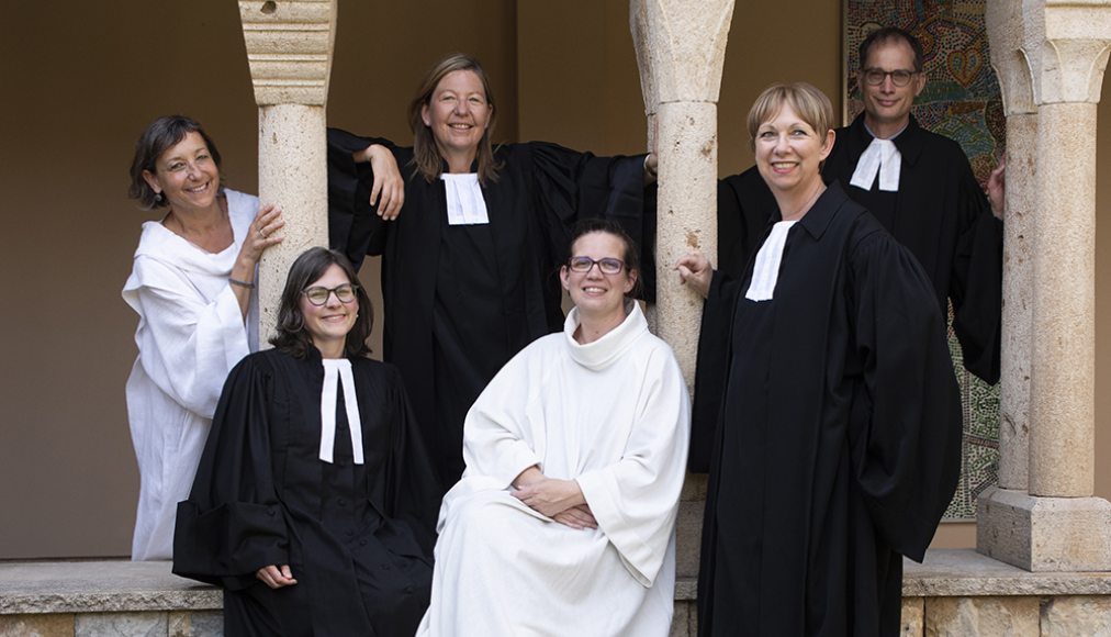 De g. à d. : Catherine Novet, Noémie Heiniger, Sabine Pétermann, Céline Michel, Isabelle Graesslé et Laurent Bader / © DR