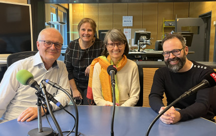 Michel Kocher, Laurence Bolomey, Laure Speziali et Philippe Gonzalez / ©Gabrielle Desarzens / RTSreligion